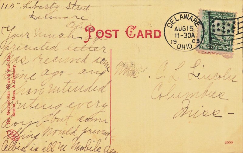 Delaware Ohio OH~Sulphur Springs~1908 POSTCARD