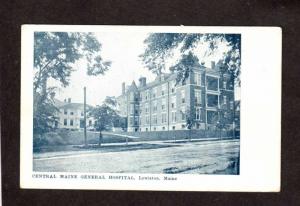 ME Central Maine General Hospital Lewiston Maine Postcard nr Auburn UDB