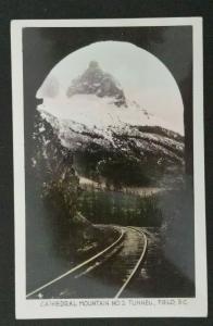 Mint Canada Cathedral Mountain Tunnel British Columbia Real Picture Postcard