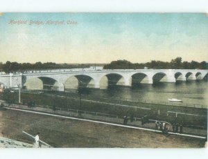 Divided-Back BRIDGE SCENE Hartford Connecticut CT d5091