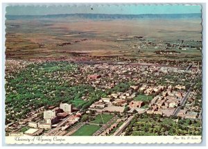 Laramie Wyoming WY Postcard Aerial View Of University Of Wyoming c1960's Vintage