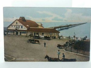 The Pier Herne Bay Kent Vintage Antique Postcard Posted 1909