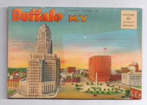 Buffalo NY Souvenir Folder 20 Views Vintage  Linen