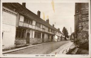 Cerne Abbas Abbey Street TUCK Real Photo Postcard