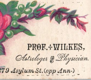 1870s Prof. Wilkes Astrologer & Physician Clairvoyant P176