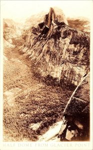 RPPC Postcard Half Dome Glacier Point Yosemite National Park