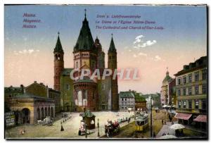Old Postcard Mainz The Dome Church of Our Lady