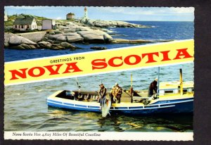 NS Greetings From Nova Scotia Fishing Light House Nova Scotia Carte Postale