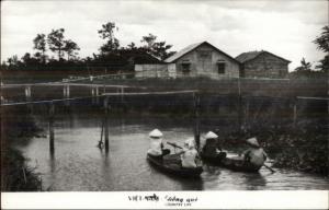 Vietnam Boating - Dong Que Country Life Real Photo Postcard