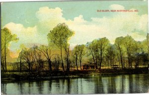 Old Glory, White River Near Martinsville IN c1912 Vintage Postcard V34