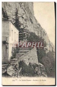 Old Postcard La Sainte Baume Arrive in the Cave