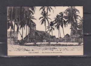 GILBERT ISLANDS, MISSIONARY STATION, CHURCH, c1920 ppc., unused.