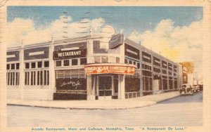 Memphis Tennesee Arcade Restaurant and Street Scene Postcard AA63492