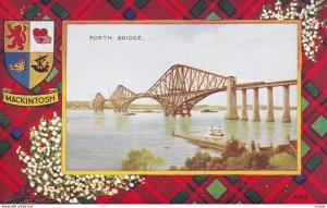 SCOTLAND, 1900-1910s; Forth Bridge, Mackintosh Tartan Border