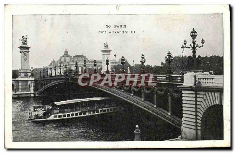 Old Postcard Paris Pont Alexandre III