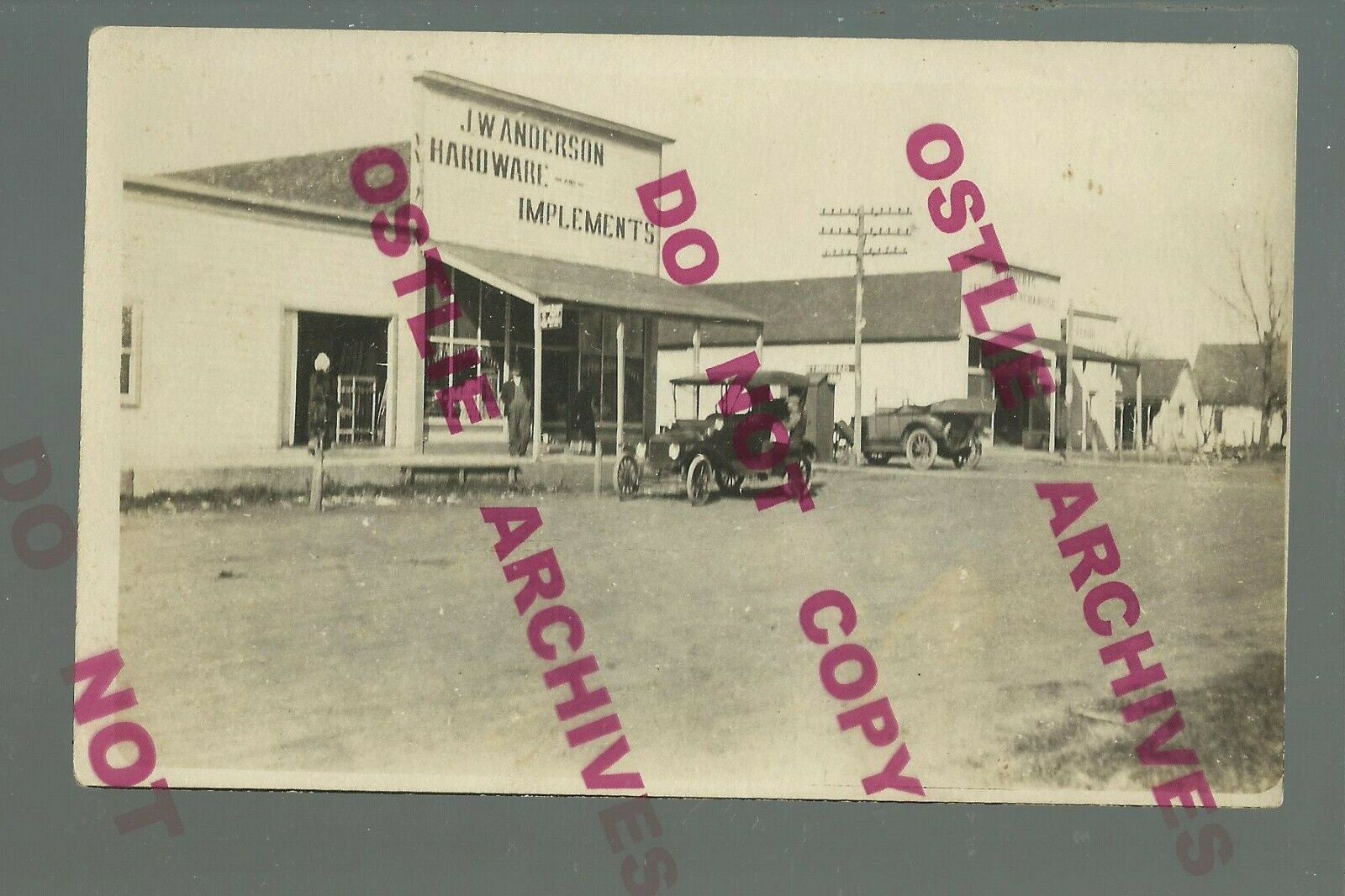 Dawson IOWA RPPC c1910 ANDERSON STORE Main Street nr Perry Bagley Panora Rippey United States