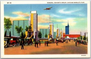 General Exhibits Group Chicago World's Fair Graphic Arts Furniture Postcard