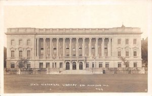 State Historical Library Real Photo Madison WI USA Postcard