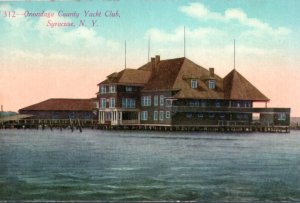 NY Syracuse New York Onondaga County Yacht Club Postcard