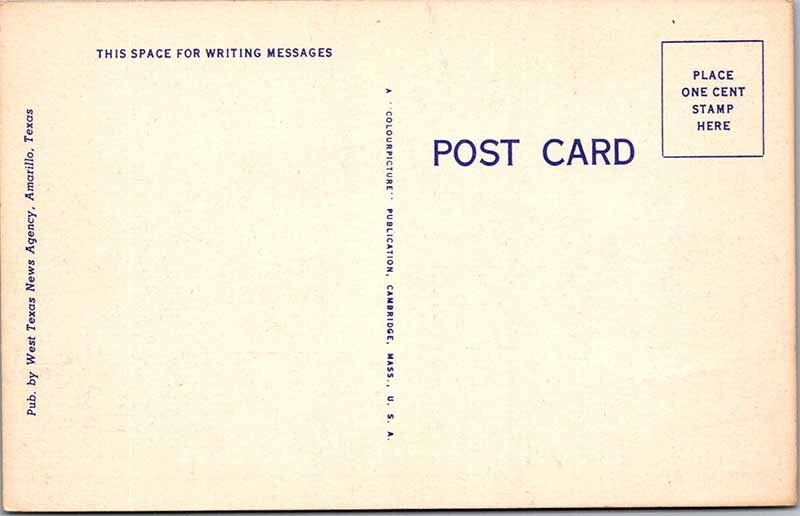 Postcard TRAIN STATION SCENE Amarillo Texas TX AK4495
