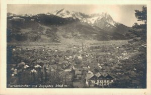 Germany Partenkirchen mit Zugspitze RPPC 06.56