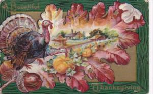 Thanksgiving Turkey and Landscape Scene 1909