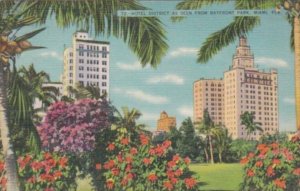 Florida Miami Hotel District As Seen From Bayfront Park 1938