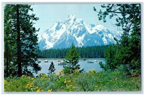c1960's Grand Teton National Park Mt. Moran Colter Bay Wyoming WY Postcard