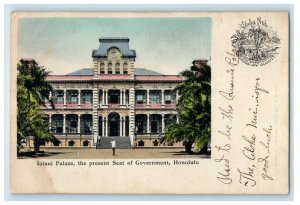 1908 Iolani Palace, The Present Seat Of Government Honolulu Hawaii HI Postcard