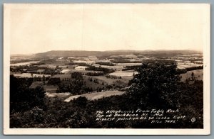 Postcard RPPC c1930s Maryland The Alleghenies From Table Rock Backbone Mt.