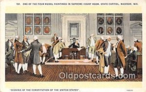 Signing of the Constitution of the USA Madison, Wis Patriotic Unused 