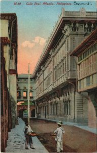 PC PHILIPPINES, CALLE REAL, MANILA, Vintage Postcard (b39172)