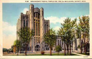 Michigan Detroit New Masonic Temple 1937 Curteich