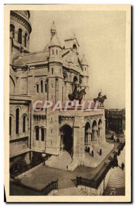 Old Postcard Paris Montmartre The Sacre Coeur