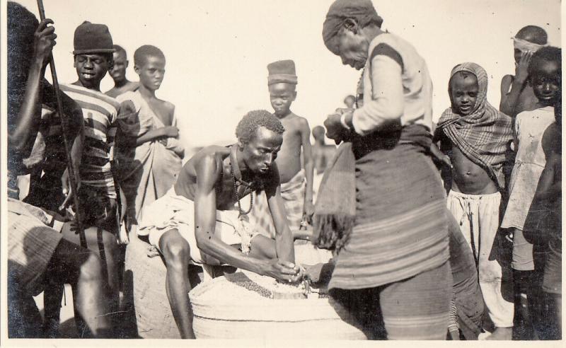 Somalia Mogadishu Italian Colony Mogadiscio Animated Natives Grain Trade Market