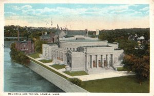 Vintage Postcard 1922 Memorial Auditorium Lowell MA Massachusetts
