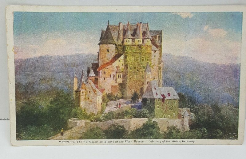 Schloss Elz River Moselle Germany Vintage Postcard