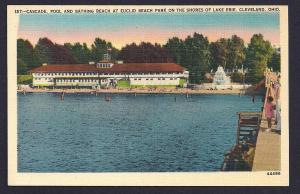 Euclid Beach Bathhouse Pool Cascade unused c1930's