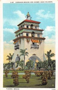 D16/ Tijuana Mexico Postcard c1910 Hotel Aqua Caliente Carranza Beacon Chimes
