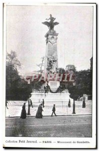 Paris Old Postcard Gambetta Monument