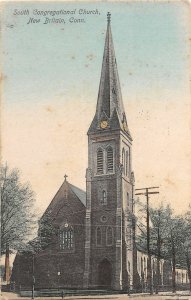 H76/ New Britain Connecticut Postcard c1910 South Congregational Church 72