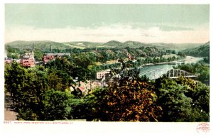 Vermont Brattleboro Aerial View North from Cemetery Hill