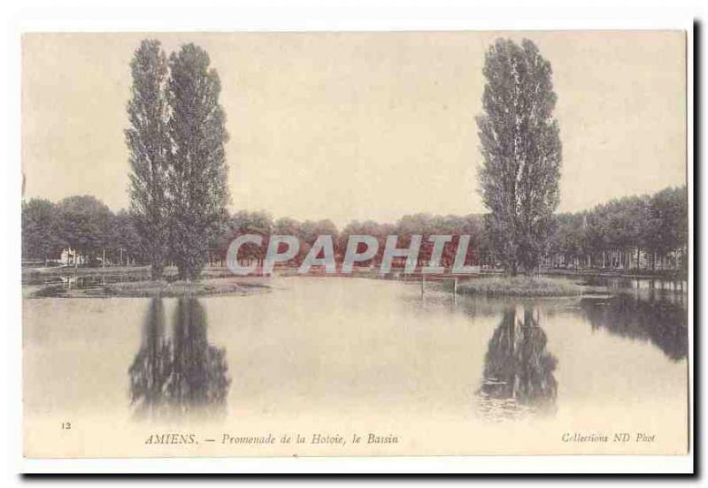 Amiens Old Postcard Promenade Hotoie basin