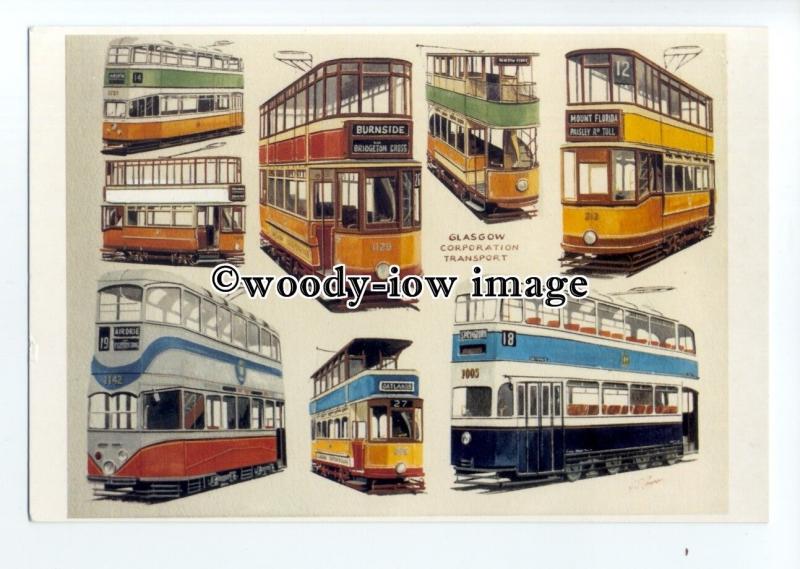 tm6038 - Glasgow Corp.Transport, Tramcars - Artist - G.S.Cooper - postcard