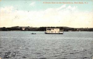 Red Bank New Jersey Shrewsbury House Boat Antique Postcard K90625