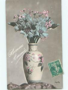 tinted rppc c1910 BEAUTIFUL FLOWERS AC9352