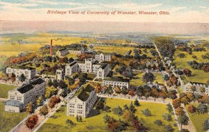 Wooster, OH Ohio  UNIVERSITY OF WOOSTER CAMPUS Bird's Eye View ca1910's Postcard