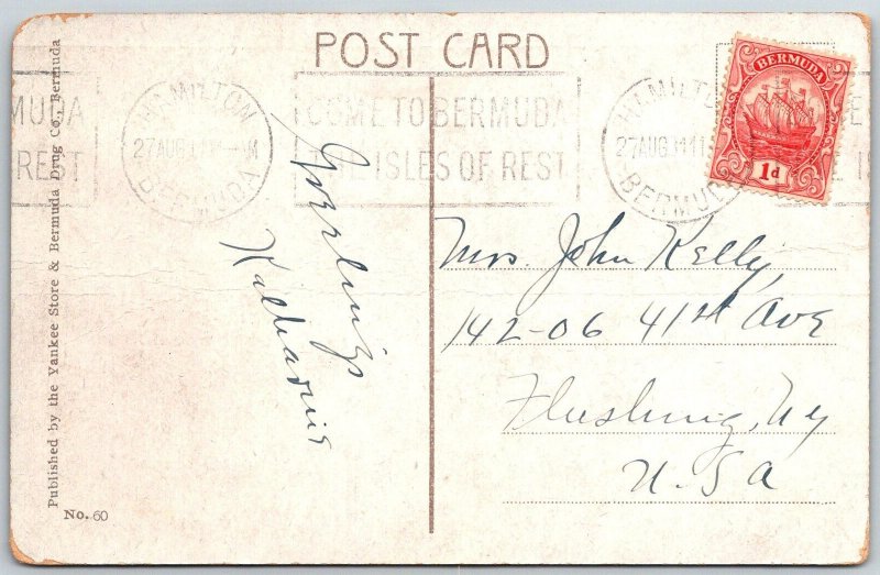 Hamilton Bermuda 1911 Postcard Gibb's Hill Lighthouse Light House