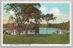 State View~Old Homestead @ Cape Cod Massachusetts~Vintage Postcard