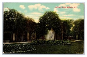 Johnson Park Fountain Buffalo New York NY UNP Unused DB Postcard Y10